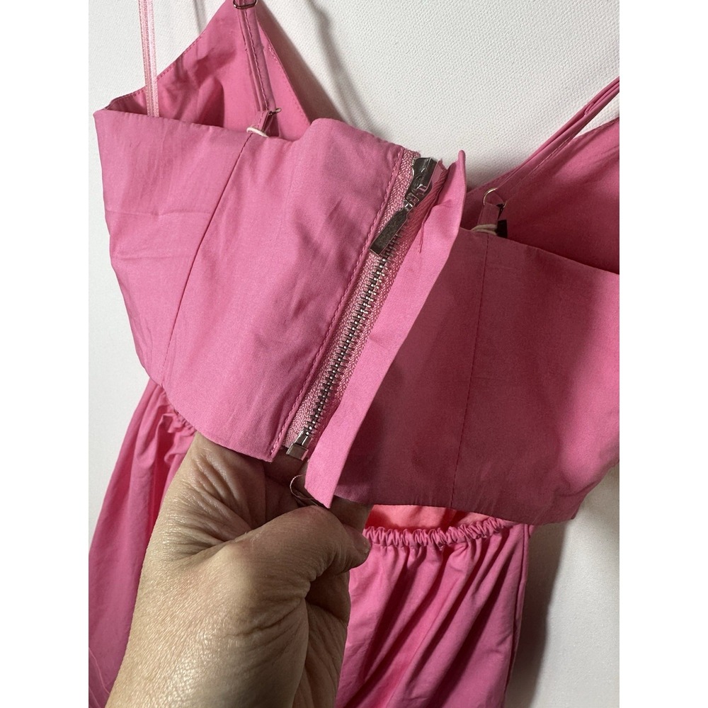 NWT MSRP $395 NICHOLAS Baylee Maxi Dress SZ 0 XS PINK RESORT 100% Cotton Summer - Picture 12 of 14